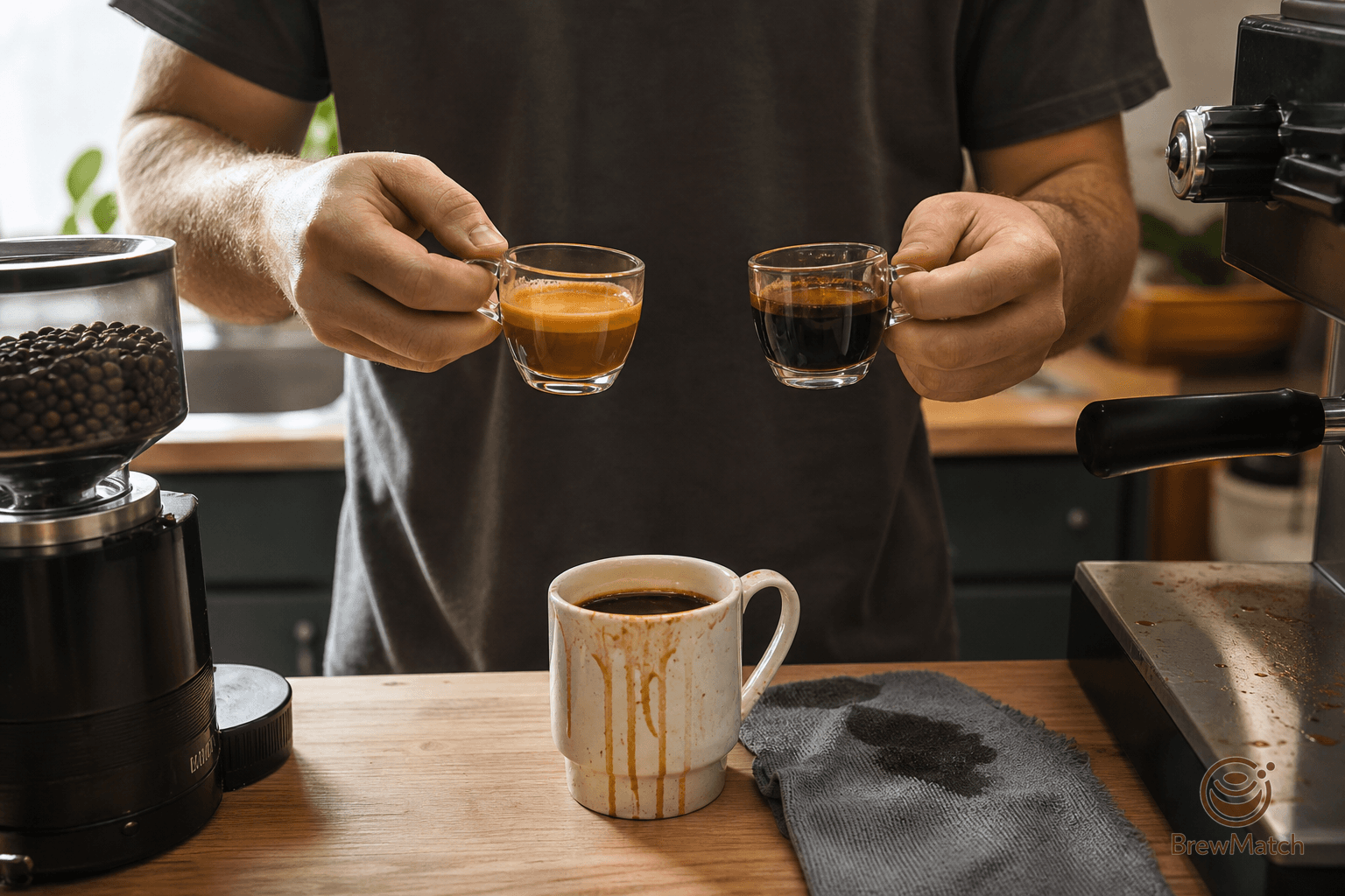 A Long Espresso Shot Can Taste Burnt and Bitter