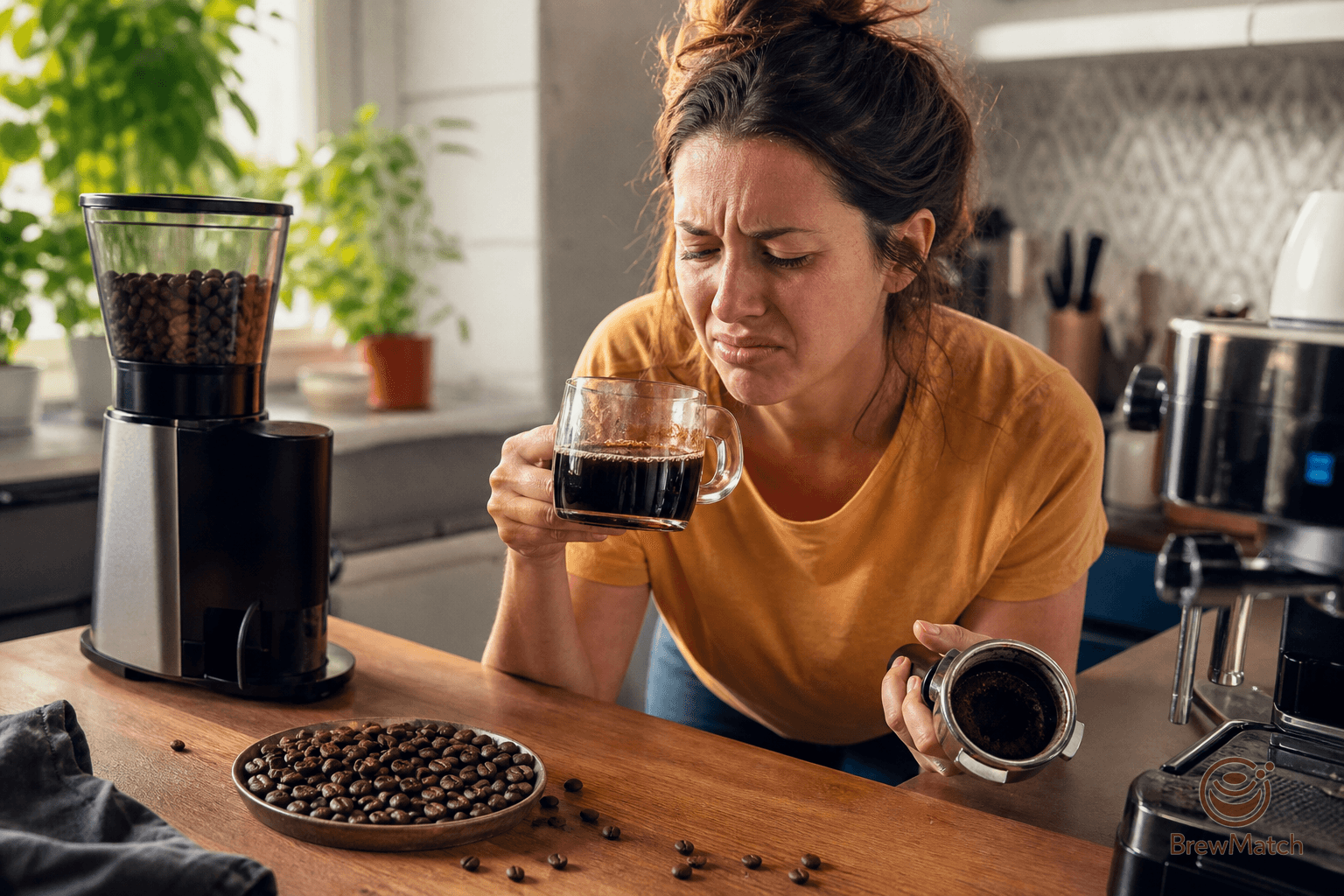Coffee Tastes Burnt But the Beans Smell Fine