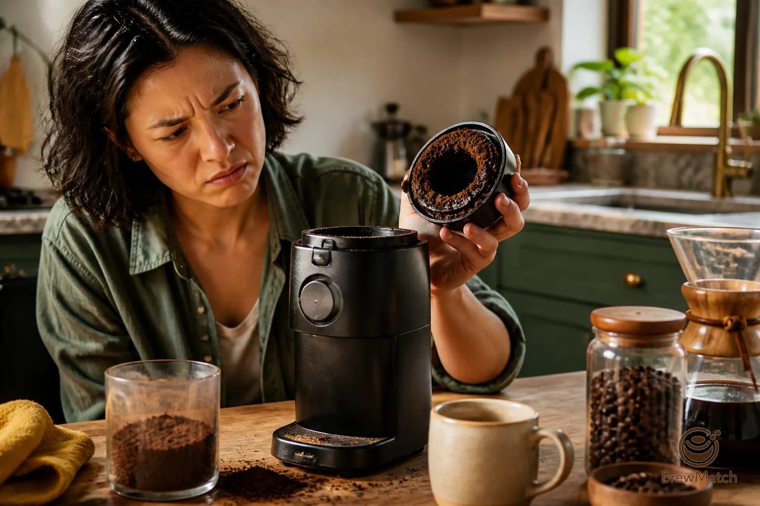 Grounds Stuck in Your Grinder Can Make Coffee Taste Bitter