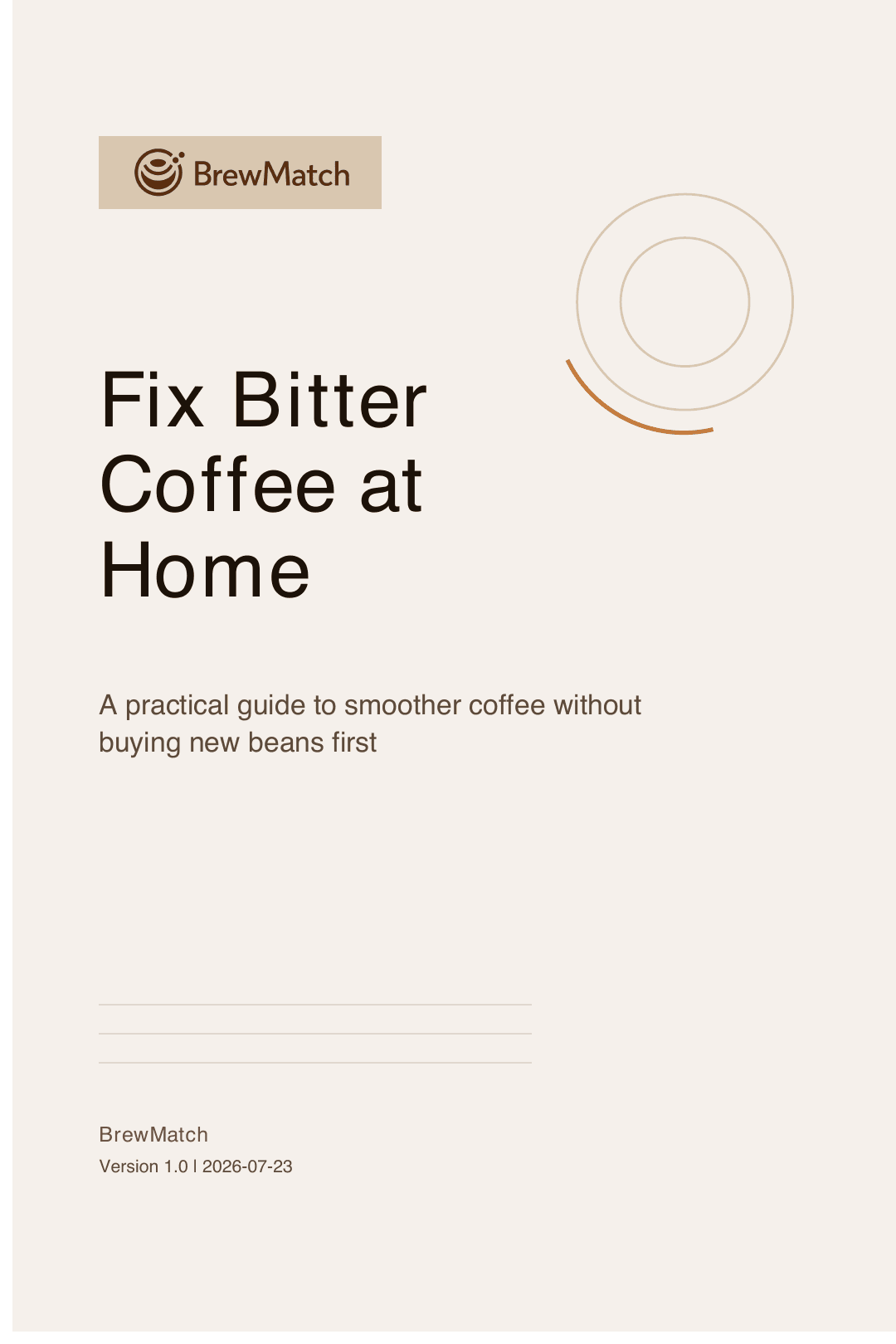 Fix Bitter Coffee at Home guide cover